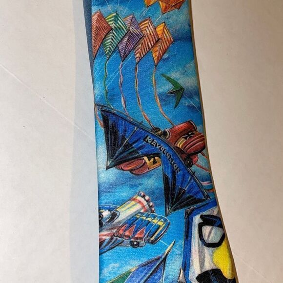 Vintage Ralph Marlin Designer KITES tie 1992 - Picture 9 of 11
